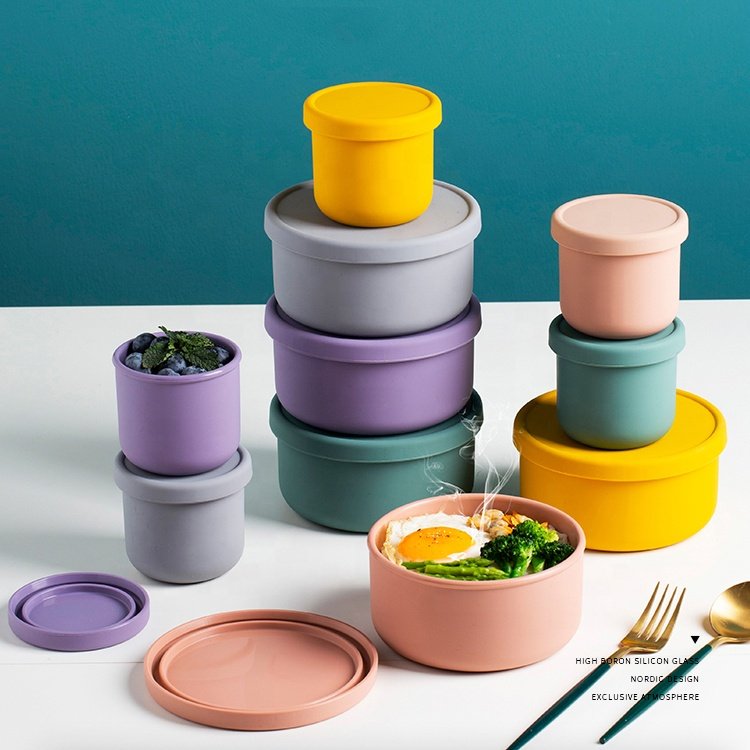 Factory Wholesale Food Grade Silicone Sealed Storage Box Lunch Box Silicone Bento Food Storage Baby Snack Box