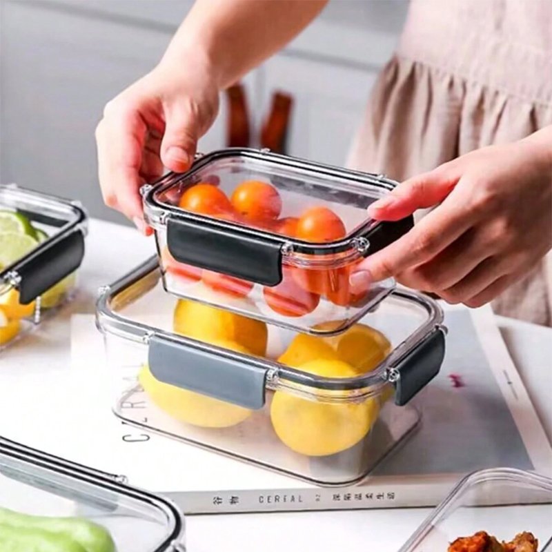 Refrigerator Fruits And Vegetables Fresh-Keeping Storage Box With Seal Lid Bpa Free Kids Bento Lunch Box