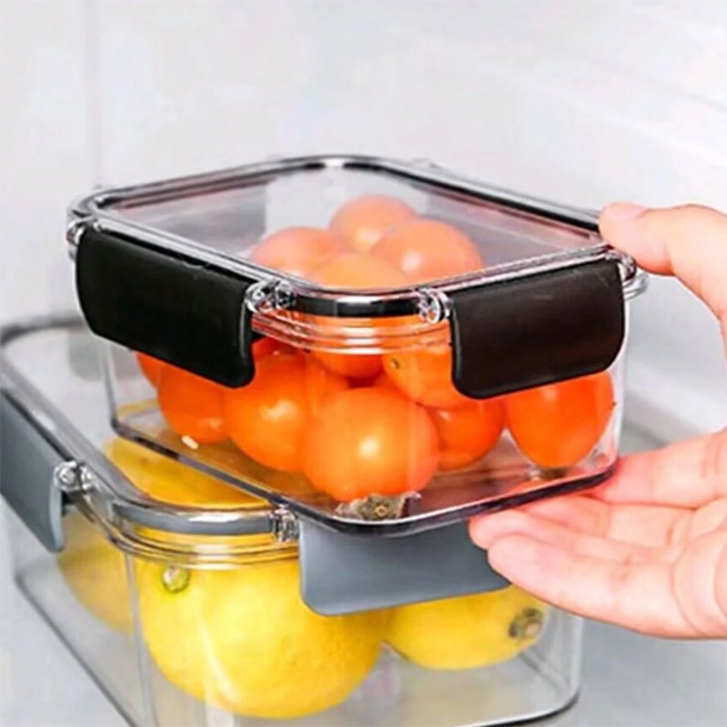 Refrigerator Fruits And Vegetables Fresh-Keeping Storage Box With Seal Lid Bpa Free Kids Bento Lunch Box