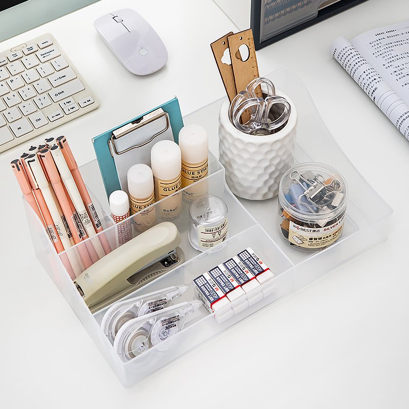 Layered Stacked Plastic Desktop Transparent Drawer Storage Box Multifunctional Home Office Desktop Sundry Sorting Box