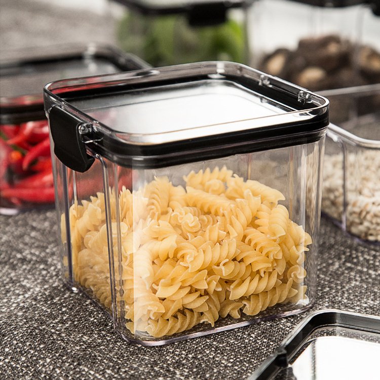 Amaz Best Seller Different Capacity Plastic Sealed Cans Kitchen Storage Box Transparent Food Container