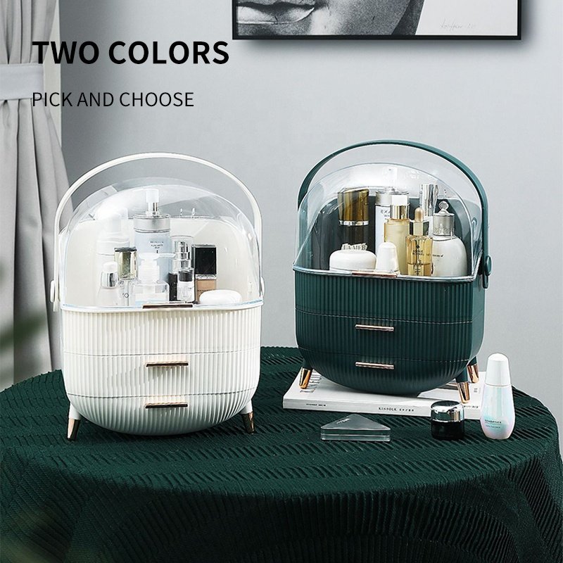 Acrylic Big Plastic Desktop Makeup Drawer And Jewelry Clear Dustproof Makeup Cosmetic Organizer Organiser Storage Box