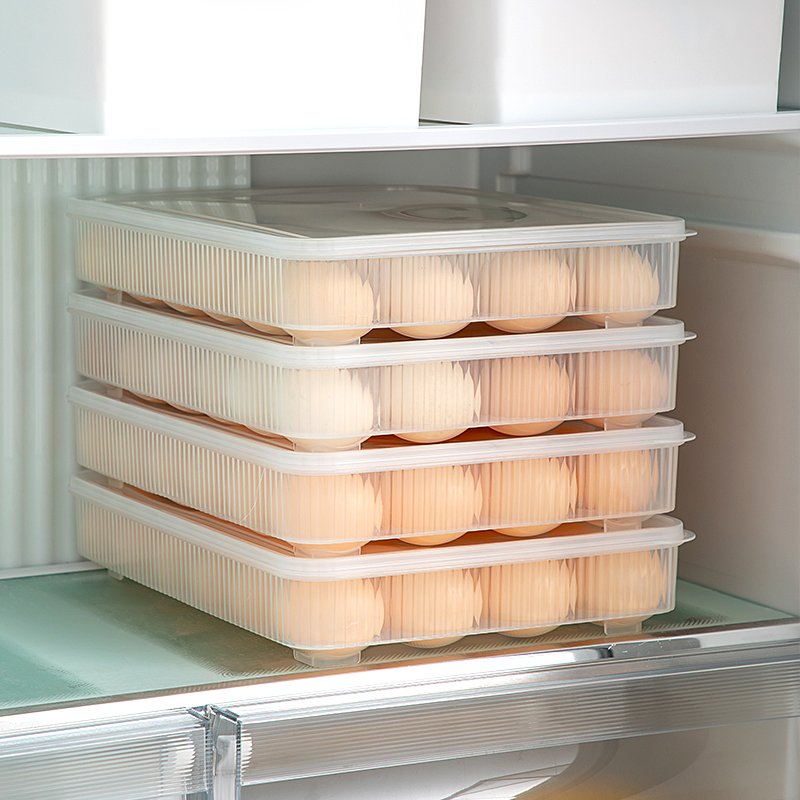 Hot selling transparent 24 grid egg preservation box, refrigerator storage box, sealed and dustproof