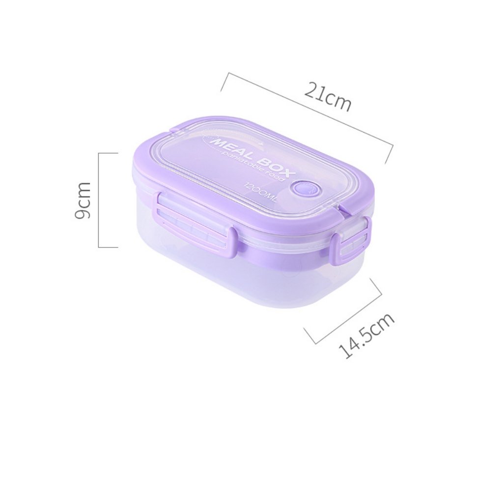 Wholesale available Large 1200ml Capacity double layer insulated Microwavable plastic school lunch bento box