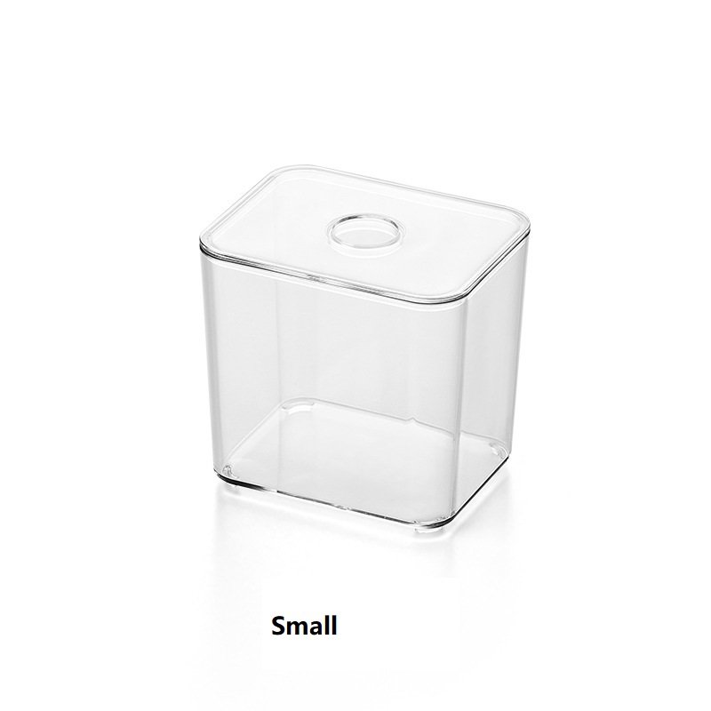 Plastic BPA-free Clear Transparent PET Multi-functional 3 Sizes Makeup Storage Organizer with Lid