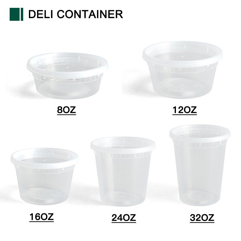 16/24oz Manufacturer Microwave Soup Noodles Clear Food Deli Plastic Container Disposable Leakproof Food Storage Containers Bowl