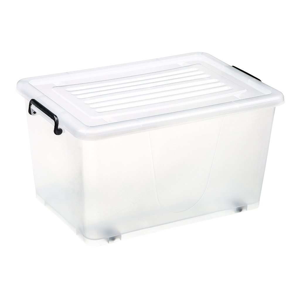 Supplier New Product Customized Transparent Plastic Storage Box 50L