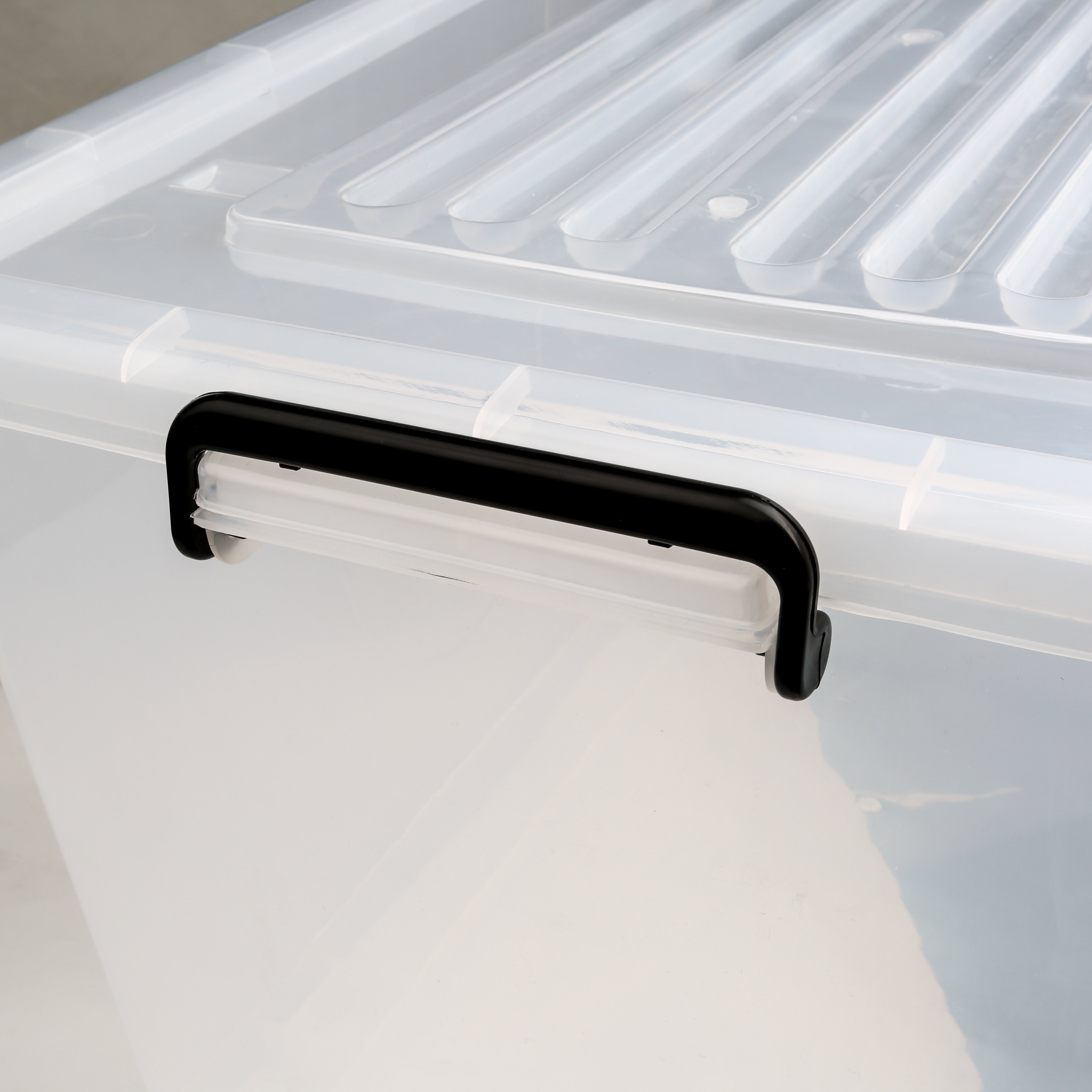 Supplier New Product Customized Transparent Plastic Storage Box 50L