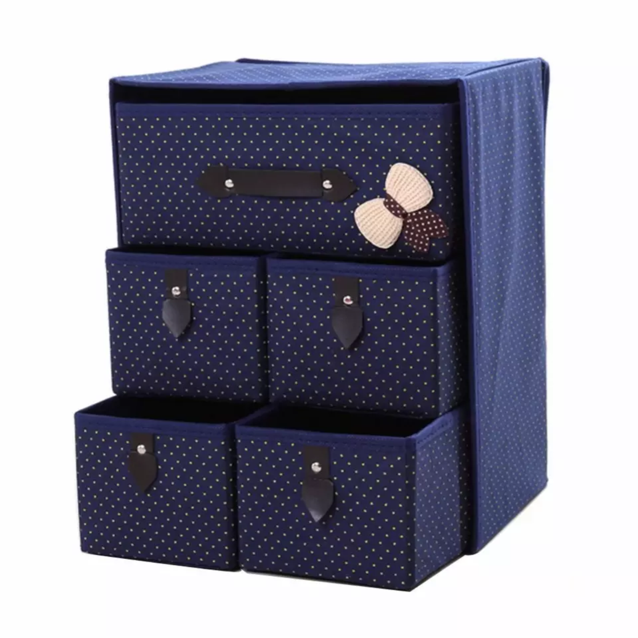 Three-layer folding drawer storage box thickened non-woven clothing children's toys storage foldable storage box