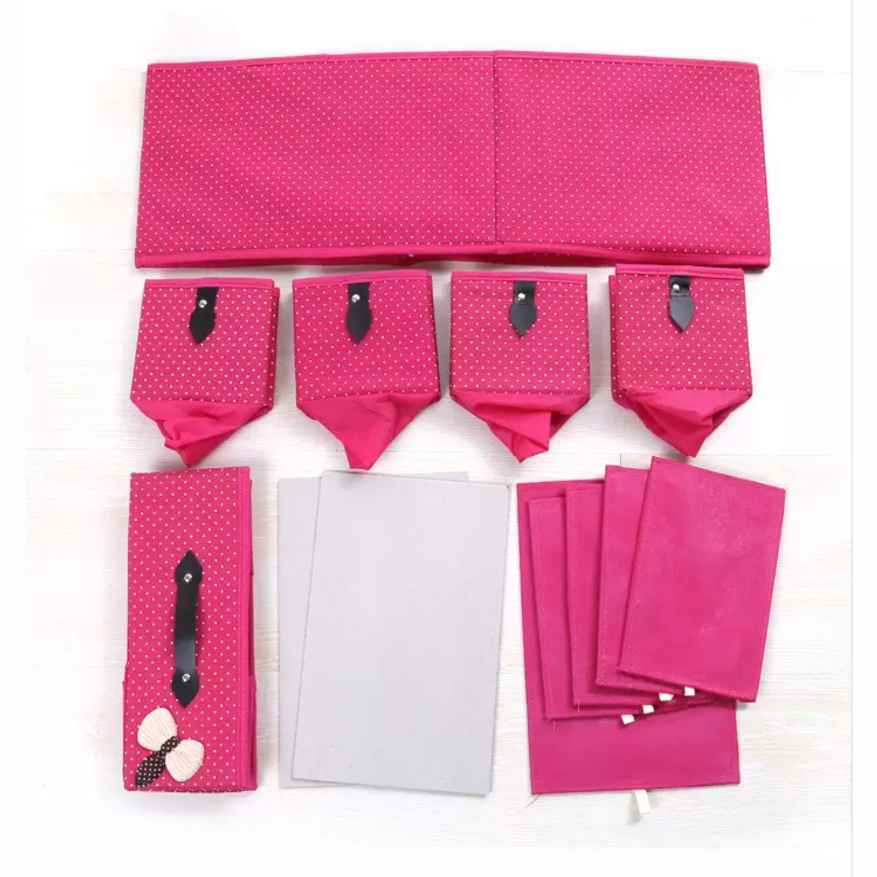 Three-layer folding drawer storage box thickened non-woven clothing children's toys storage foldable storage box