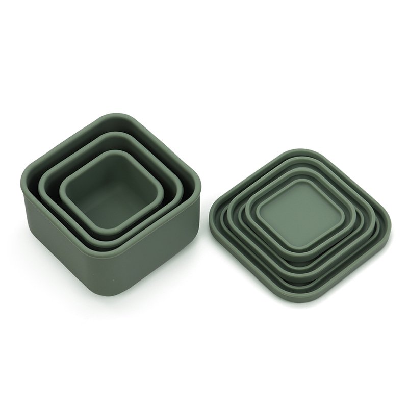 Leakproof salad container BPA free food storage ,Eco-friendly silicone lunch box set