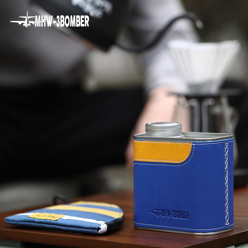 MHW-3BOMBER Outdoor Camping Portable Kitchen Storage Bomber Coffee Bean Sealed Can and Hand Brewed Coffee Filter Paper Bag