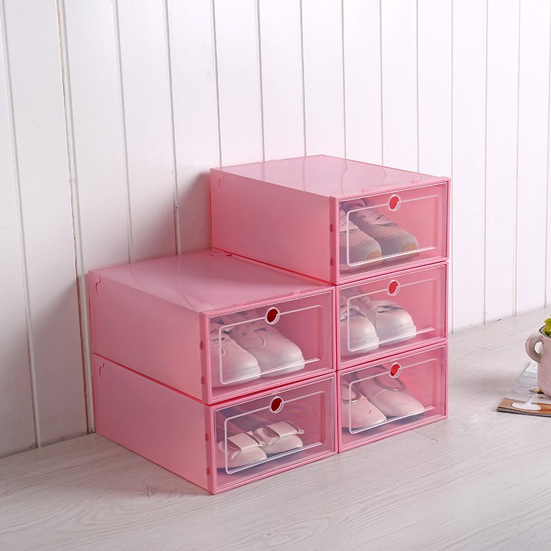 Wholesale Stackable Clear Transparent Shoe Box Hot Selling Custom Plastic Shoe Organizer Box For Sneakers