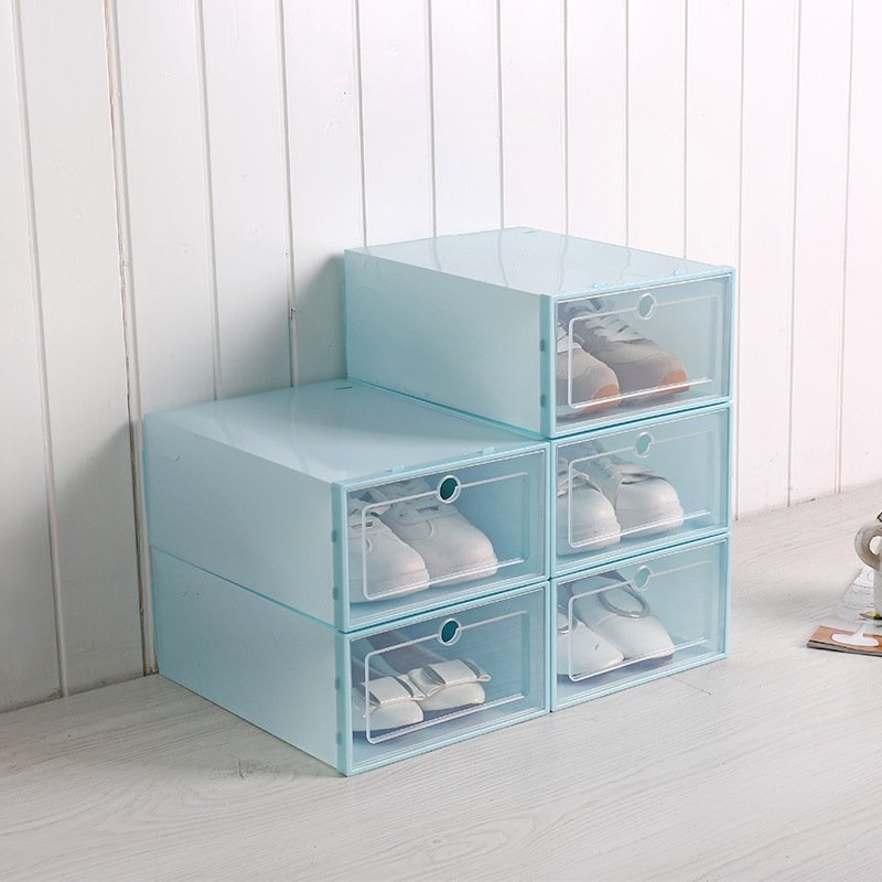 Wholesale Stackable Clear Transparent Shoe Box Hot Selling Custom Plastic Shoe Organizer Box For Sneakers