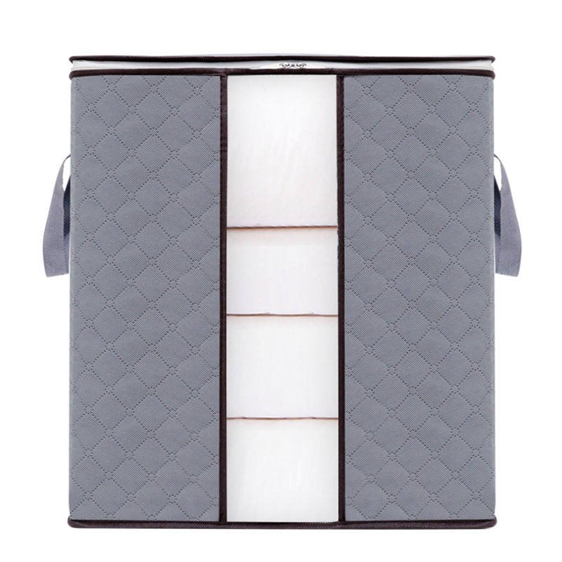 Extra Capacity Clothes storage Bag Organizer Clear Window Foldable Quilt storage Bag Clothing storage box With Zipper