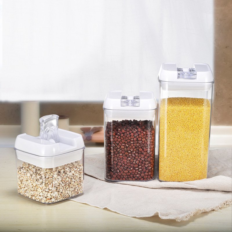 Airtight Food Storage Containers for Kitchen Storage Organizers BPA-Free Plastic Food Storage Box Seal Jar