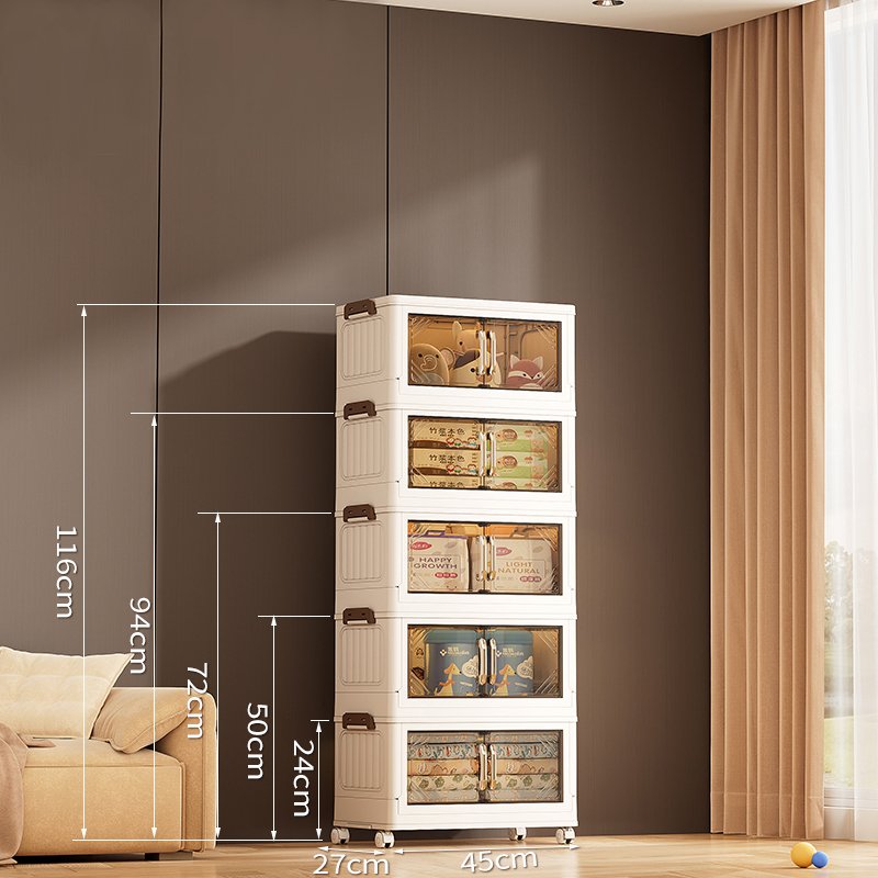 8093-5 Wholesale household kids adults stackable collapsible plastic storage cabinet