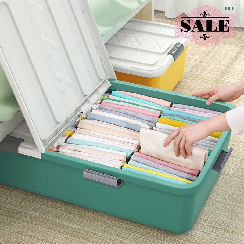 Modern style home organization storage box under bed 35l 40l 45l 60l 70l 80l 90l underbed storage boxes