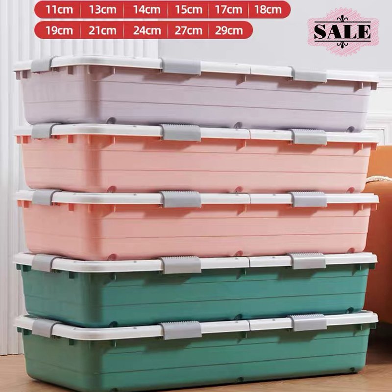 Modern style home organization storage box under bed 35l 40l 45l 60l 70l 80l 90l underbed storage boxes