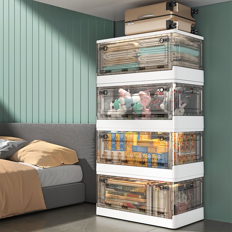 Wholesale Plastic Foldable Clothing Storage Box from China Convenient Storage Bin