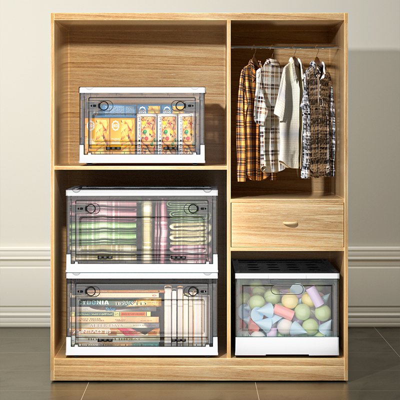 Wholesale Plastic Foldable Clothing Storage Box from China Convenient Storage Bin