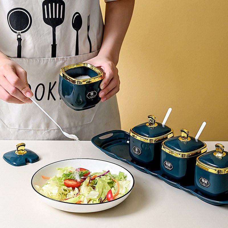 Household combination kitchen storage box seasoning bottle monosodium glutamate salt tank seasoning tank