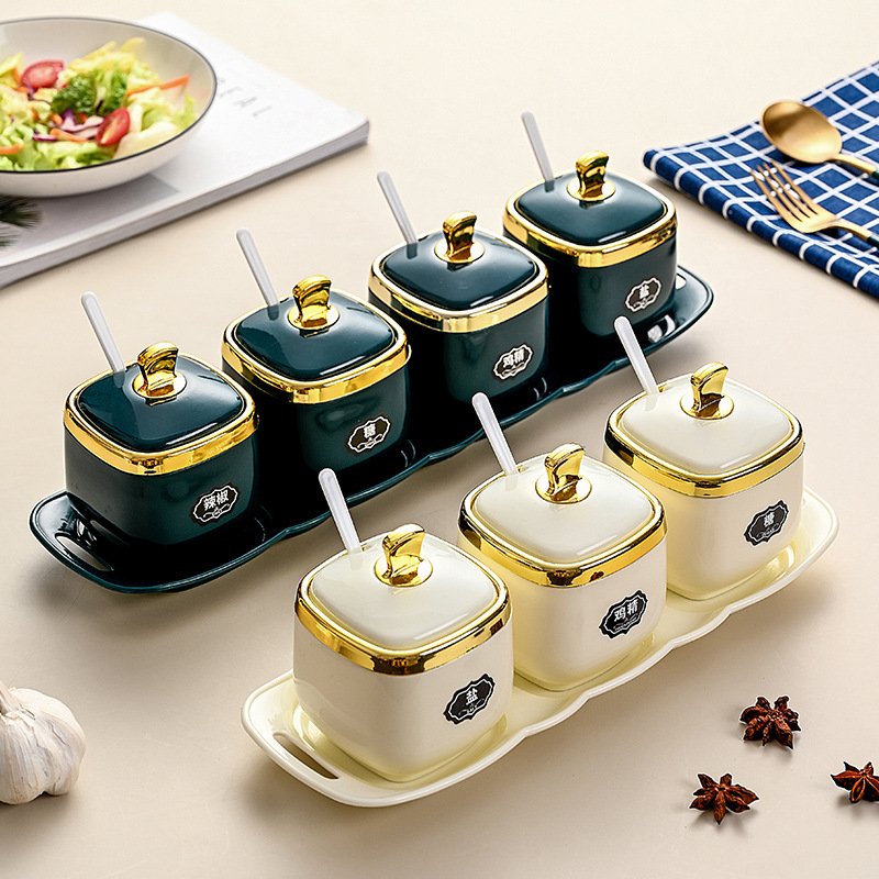 Household combination kitchen storage box seasoning bottle monosodium glutamate salt tank seasoning tank