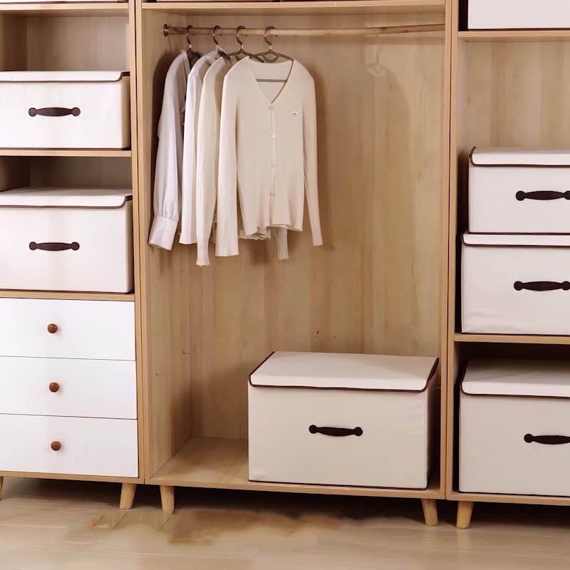 Collapsible Wardrobes Quilt Clothes Organizer Boxes Multifunction Durable Oxford Stackable Foldable Storage Box With Lid