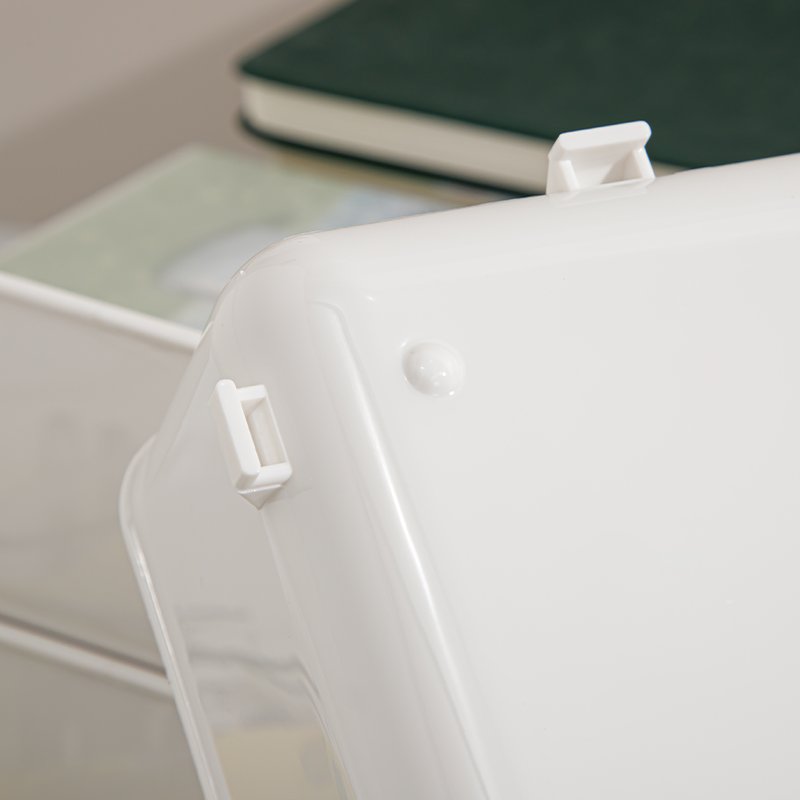 Transparent desktop storage box Office desk acrylic file organizer box can be stacked shelves