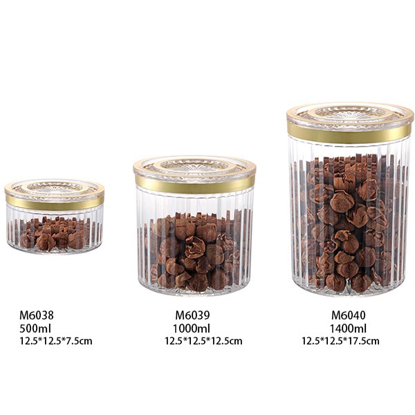 Airtight Acrylic Kitchen Food Storage container with lid Canister