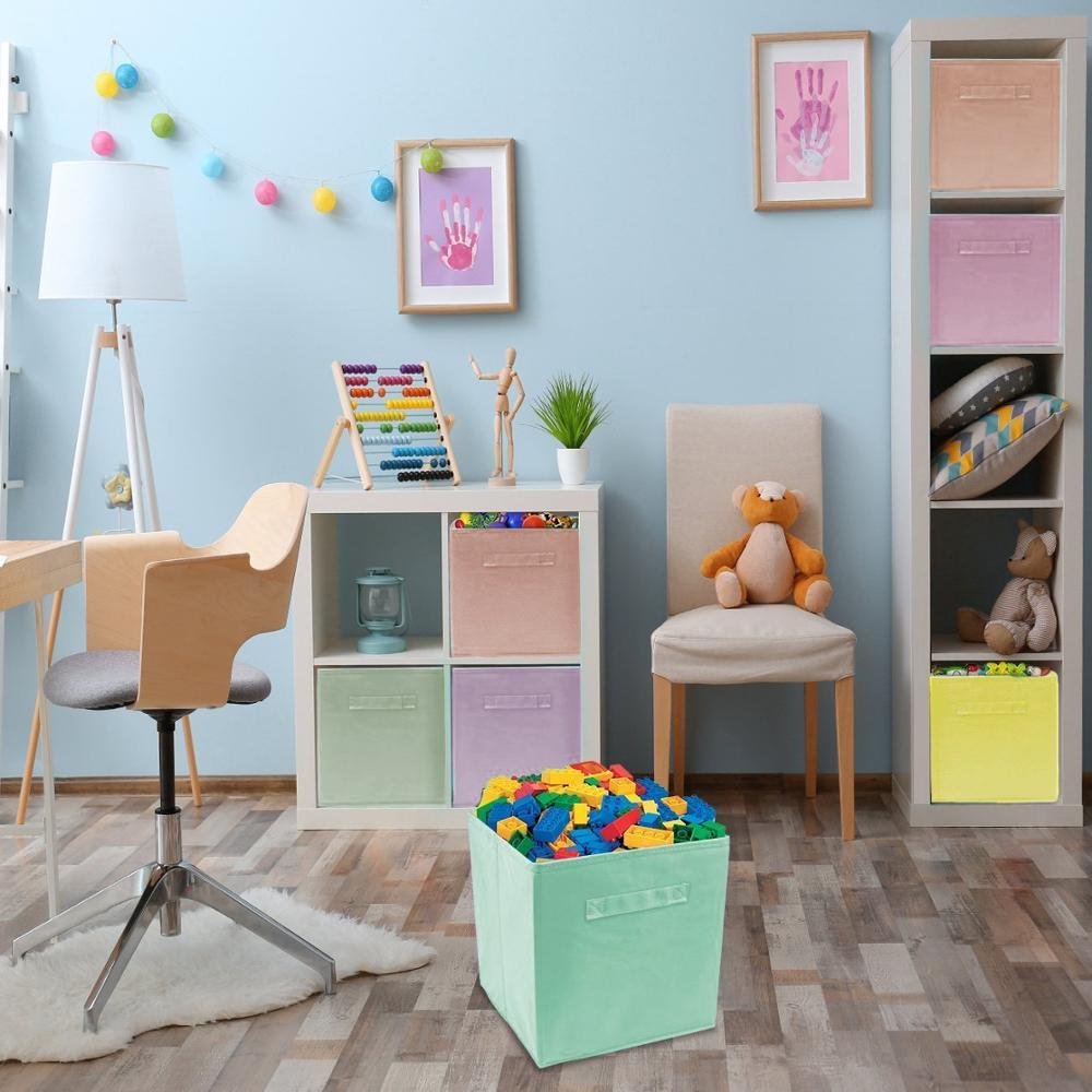 Houseware Foldable Storage Organizer Box Custom Logo Cube Foldable Storage Box