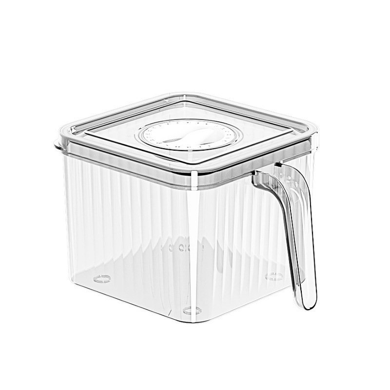 Refrigerator Drawer Sealed Egg Carton with Lid Kitchen Plastic Fridge Organizer Vegetable and Fruit Pet Food Storage Box
