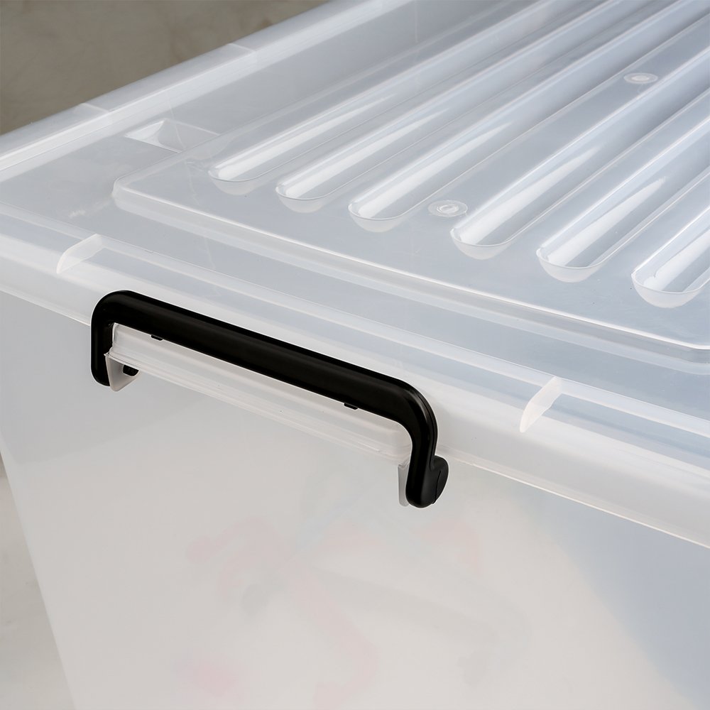 88l wholesale clear plastic container with lid
