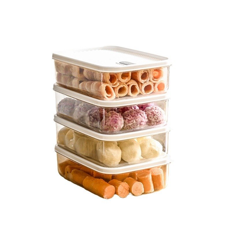 Stacked kitchen refrigerator crisper Vegetable and fruit storage box Fruit and vegetable drain basket Food storage box