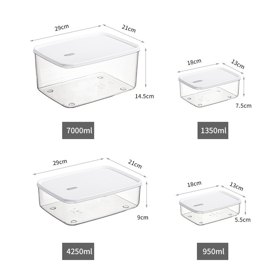 Stacked kitchen refrigerator crisper Vegetable and fruit storage box Fruit and vegetable drain basket Food storage box