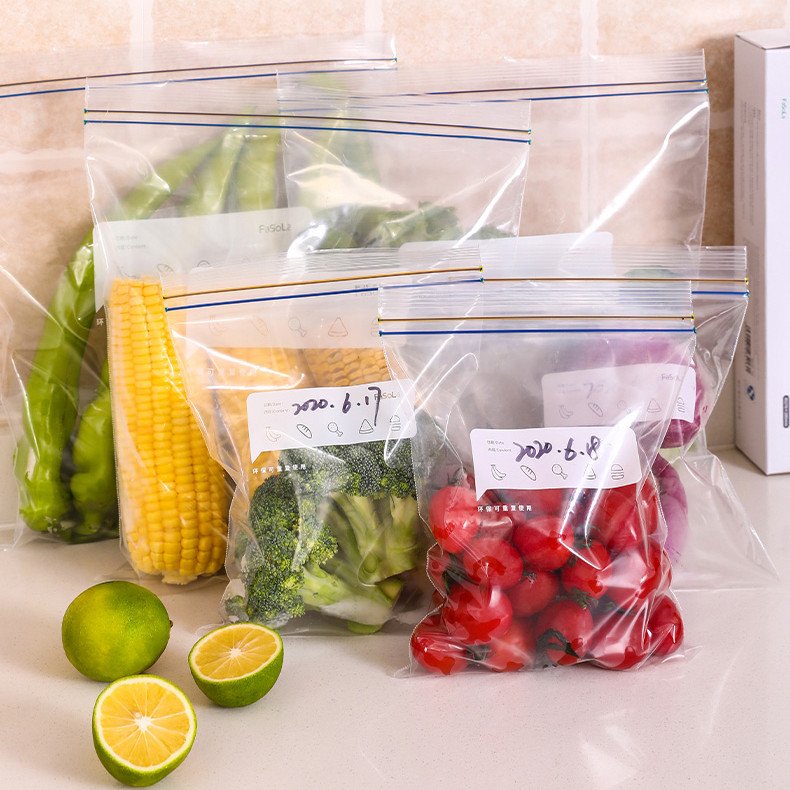 Sealed Plastic Zipper Bag for Fresh Food Packaging Bag Thickened Food Sealed Zipper Bag