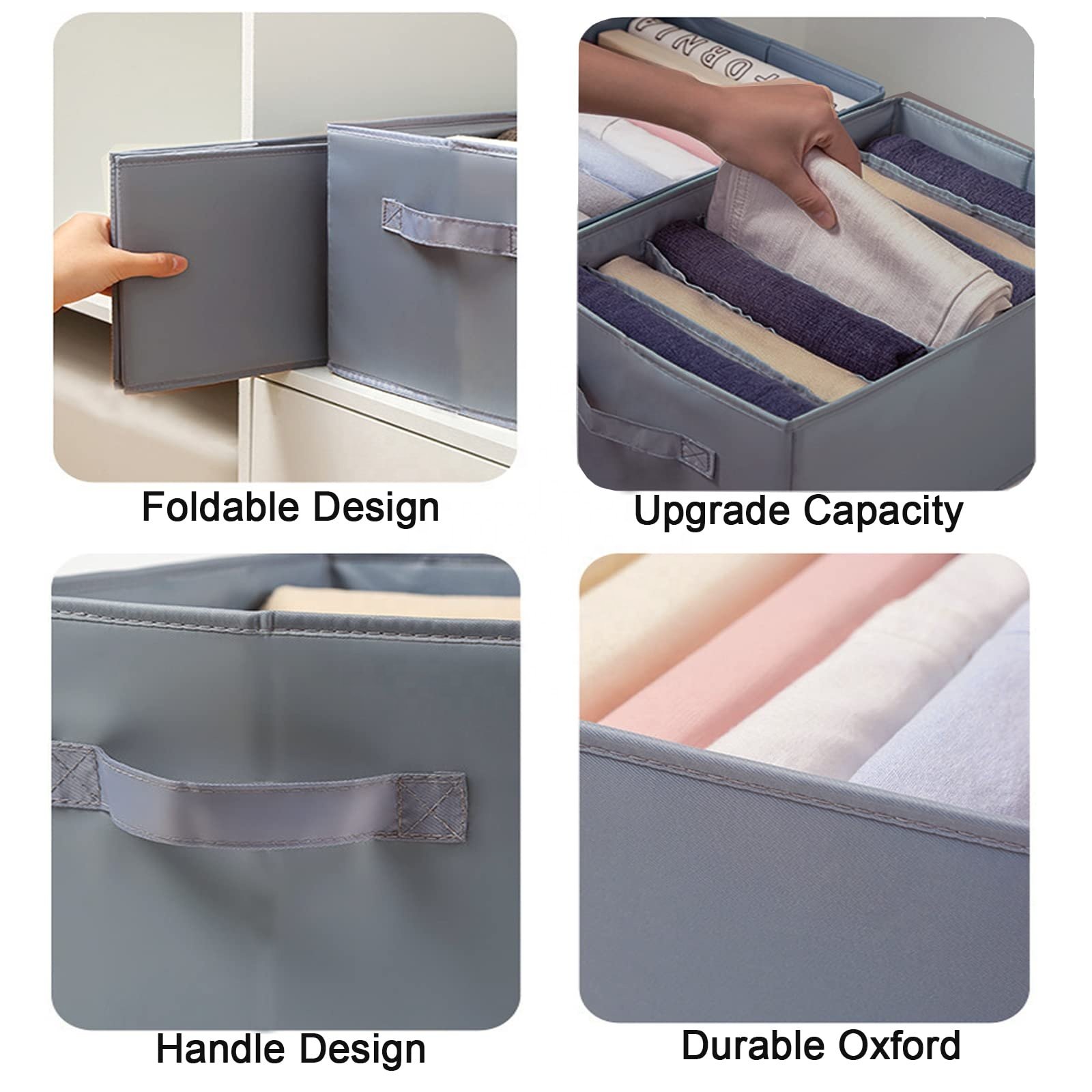 Custom Drawer Organizer Clothes Bra Sock Tie Foldable Storage Box Stacking Pants Home Organizer