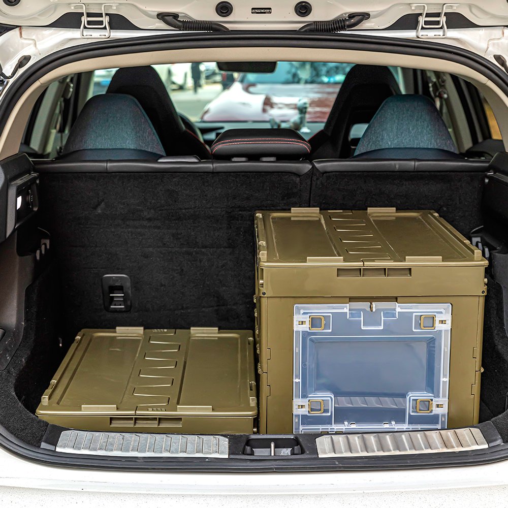 Largy Capacity Travel Trunk Organizer Folding Storage Box For Camping