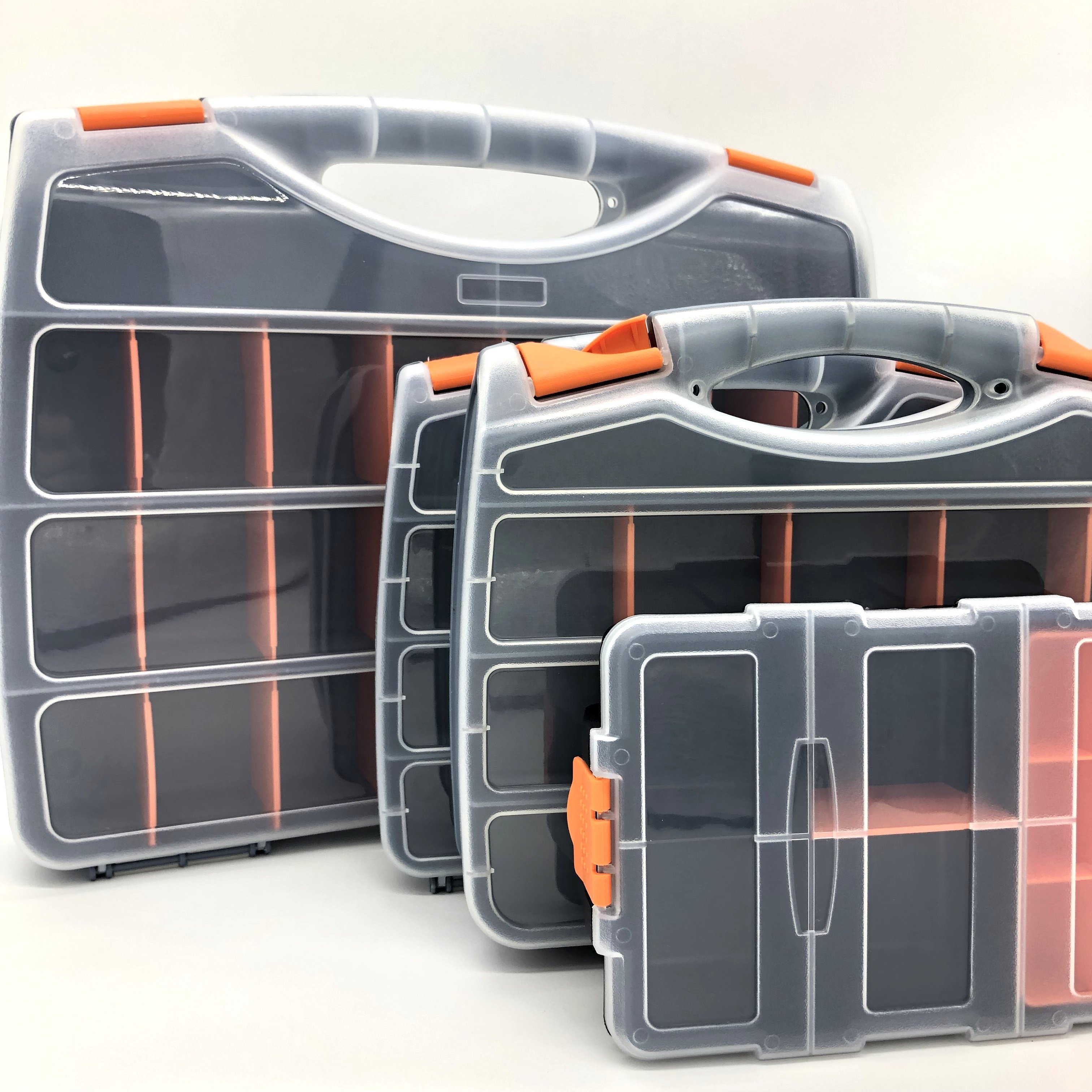 Supplier direct sell two-sided plastic parts storage tool box