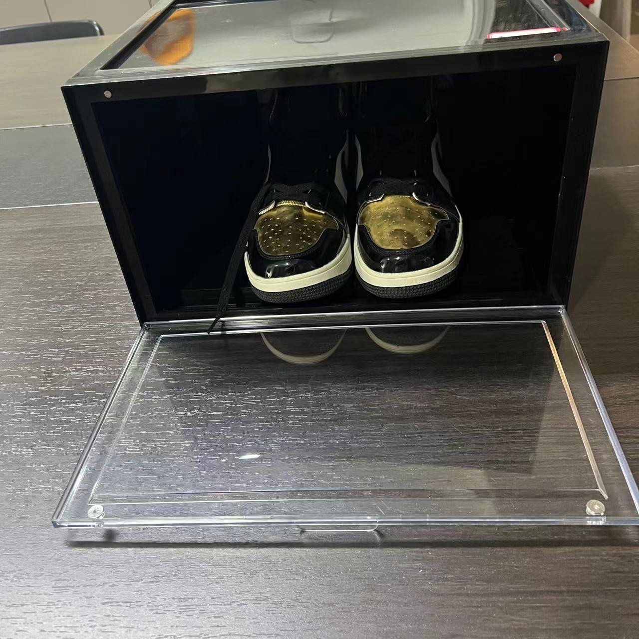 Sports Shoe Crates High Quality Big Rack Folding Shoe Storage Box With Lid