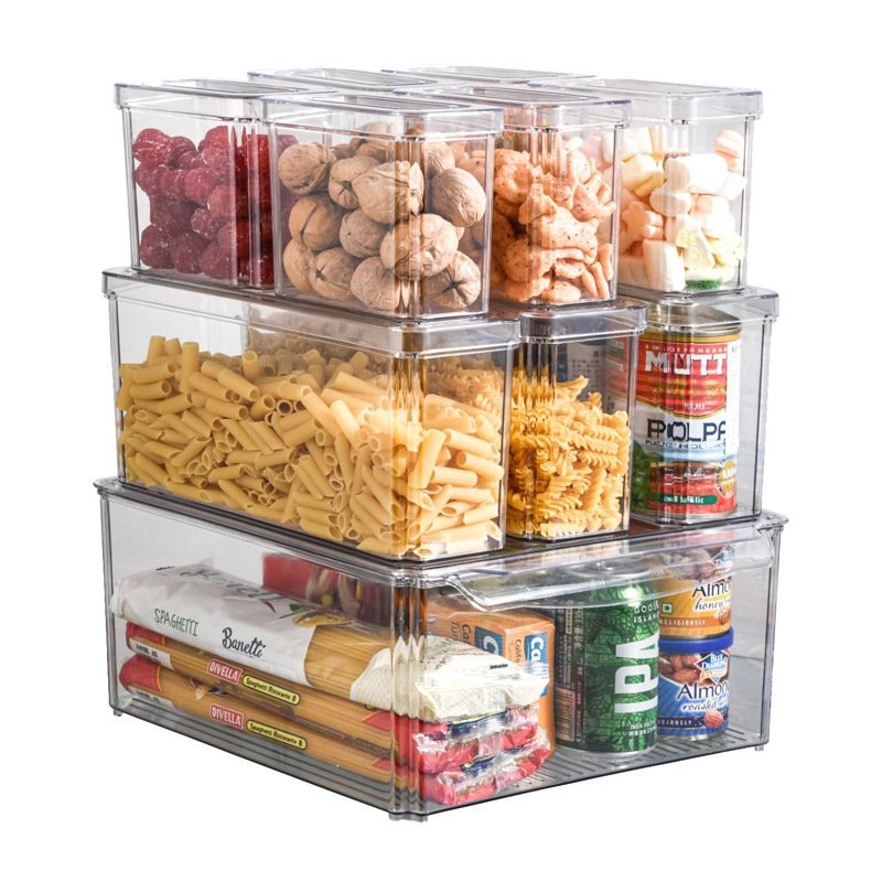 Plastic Refrigerator Food Grade Food Storage Box Vegetable and Fruits Storage Organizer for Fridge