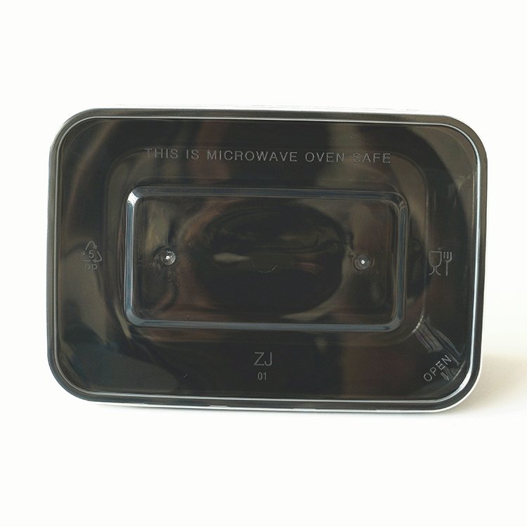 Quality Rectangular Black Takeaway Disposable Meal Prep Food Containers With Lids Microwave Disposable Plastic Food Container