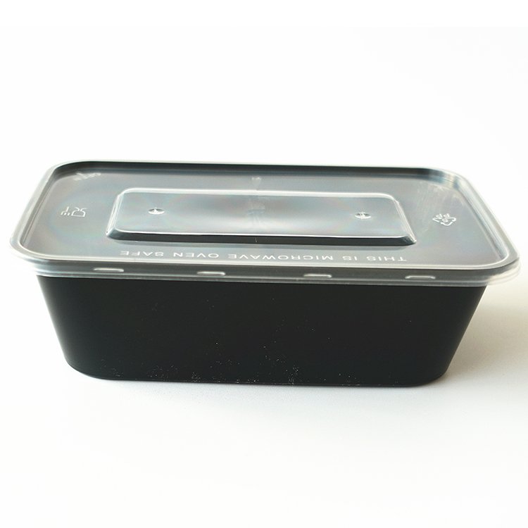 Quality Rectangular Black Takeaway Disposable Meal Prep Food Containers With Lids Microwave Disposable Plastic Food Container