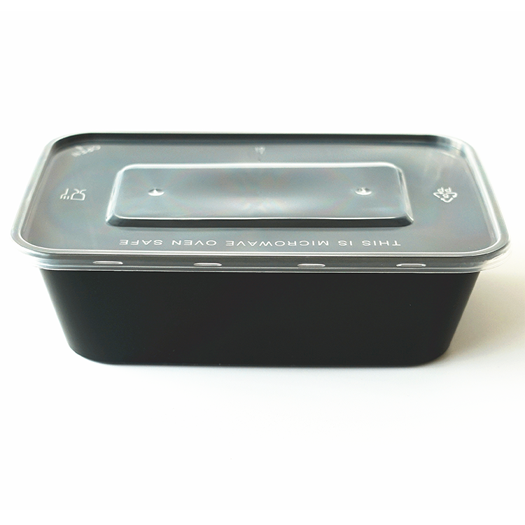 Quality Rectangular Black Takeaway Disposable Meal Prep Food Containers With Lids Microwave Disposable Plastic Food Container