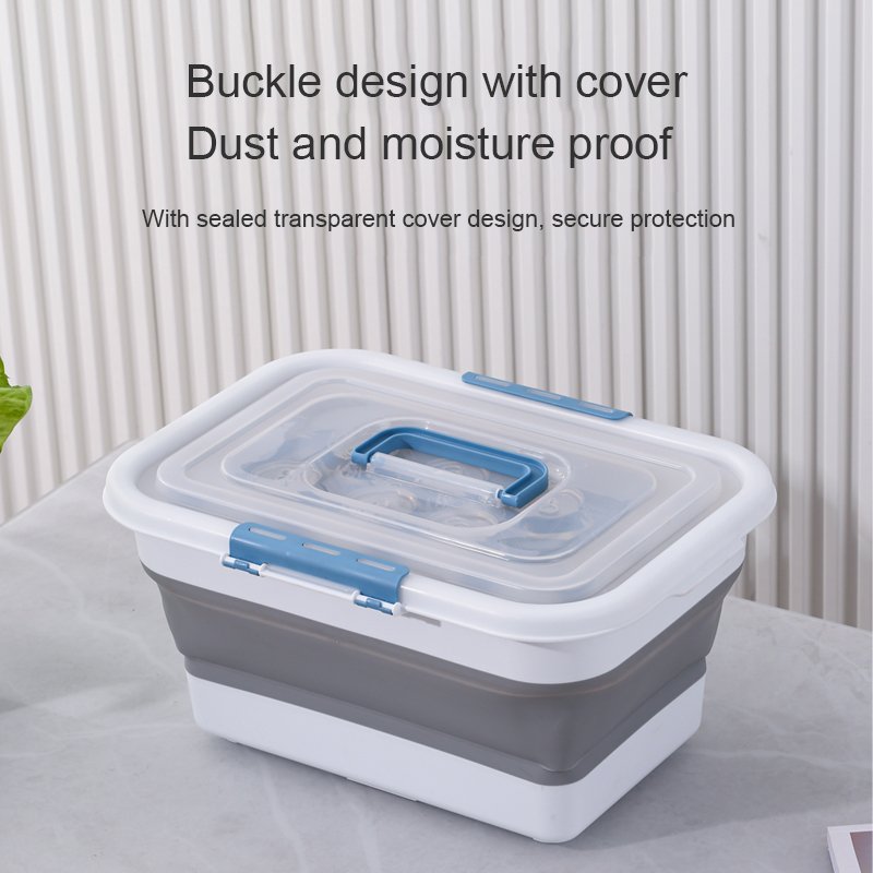 Large Storage Containers Collapsible Clear Storage Bin Plastic Toy Clothes Collapse Folding Foldable Storage Box With Lid