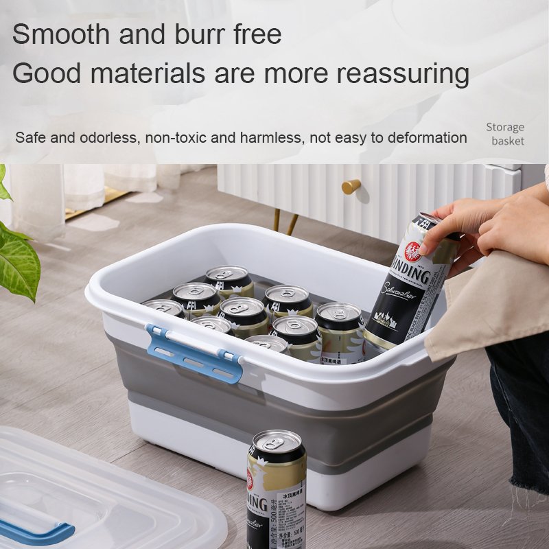 Large Storage Containers Collapsible Clear Storage Bin Plastic Toy Clothes Collapse Folding Foldable Storage Box With Lid