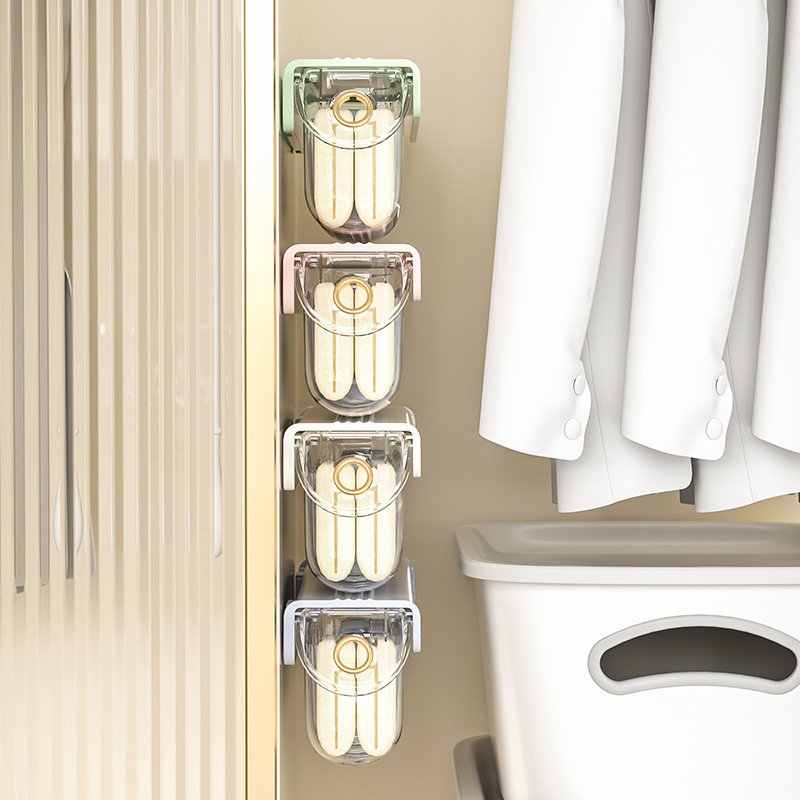 Home Closet Drawer Socks Separator Organizer Wall Hanging Transparent Wall Mounted Underwear Storage Box