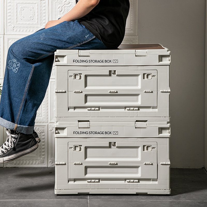 Industrial style household organizer collapsible foldable storage box