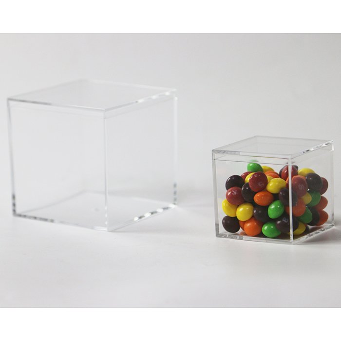 Food Grade Plastic Wedding Box Injection Molded Acrylic Candy Box