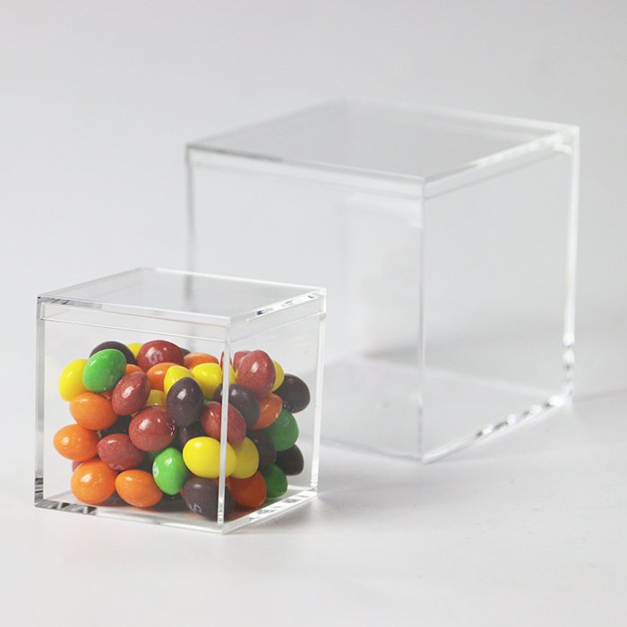 Food Grade Plastic Wedding Box Injection Molded Acrylic Candy Box